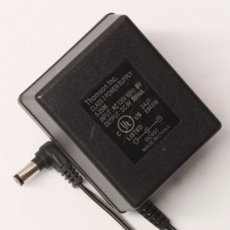 NEW Original Thomson 5-2596 Output 9V DC 500mA AC Power Supply Adapter Charger