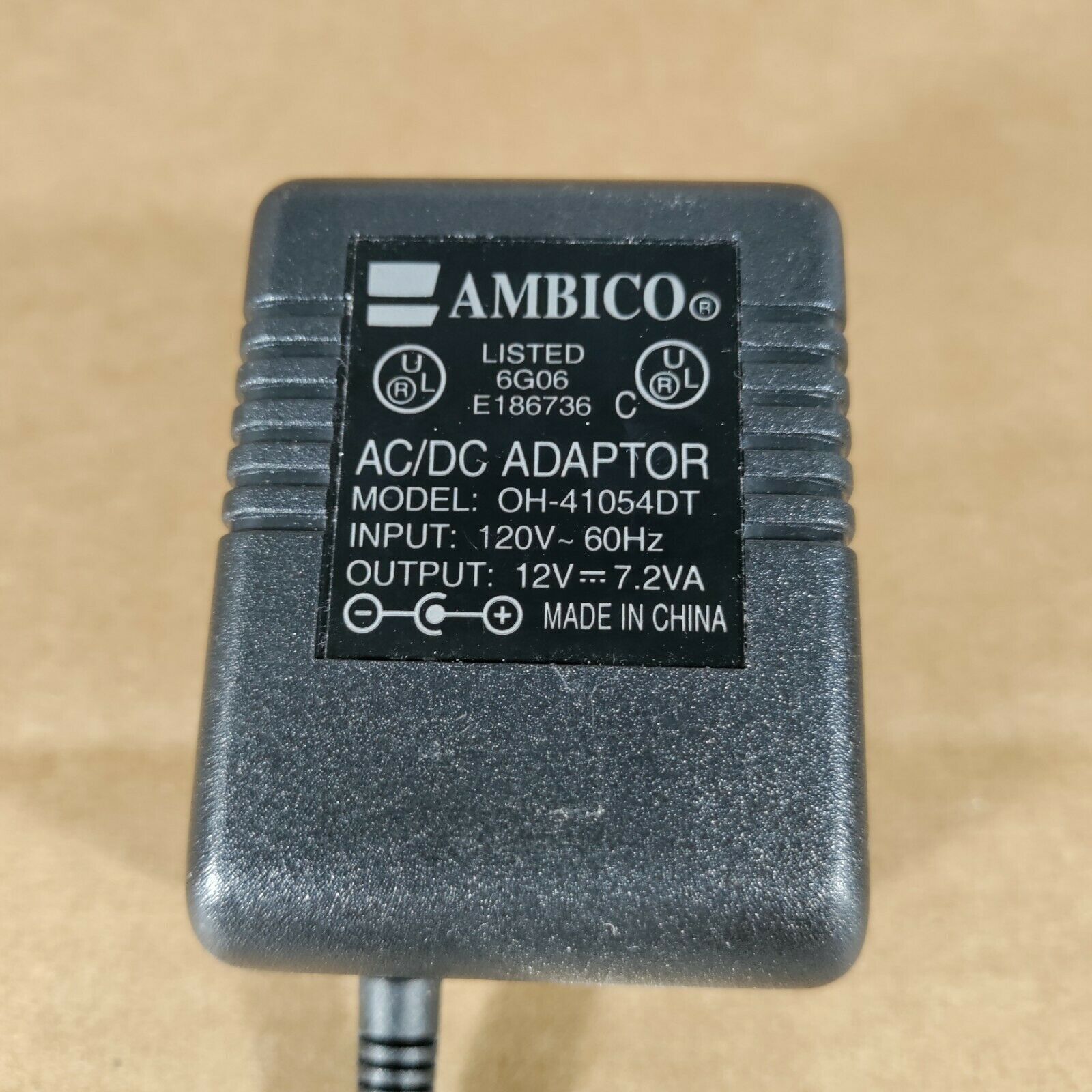 Ambico OH-41054DT AC Adapter Power Supply Wall Charger Output 12 Volts 7.2 VA Brand: Ambico Type